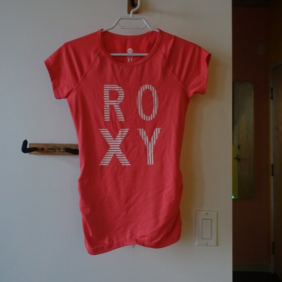 Roxy rashguard t-shirt tee swim swimwear peach short-sleeve S SM Small - Picture 1 of 10